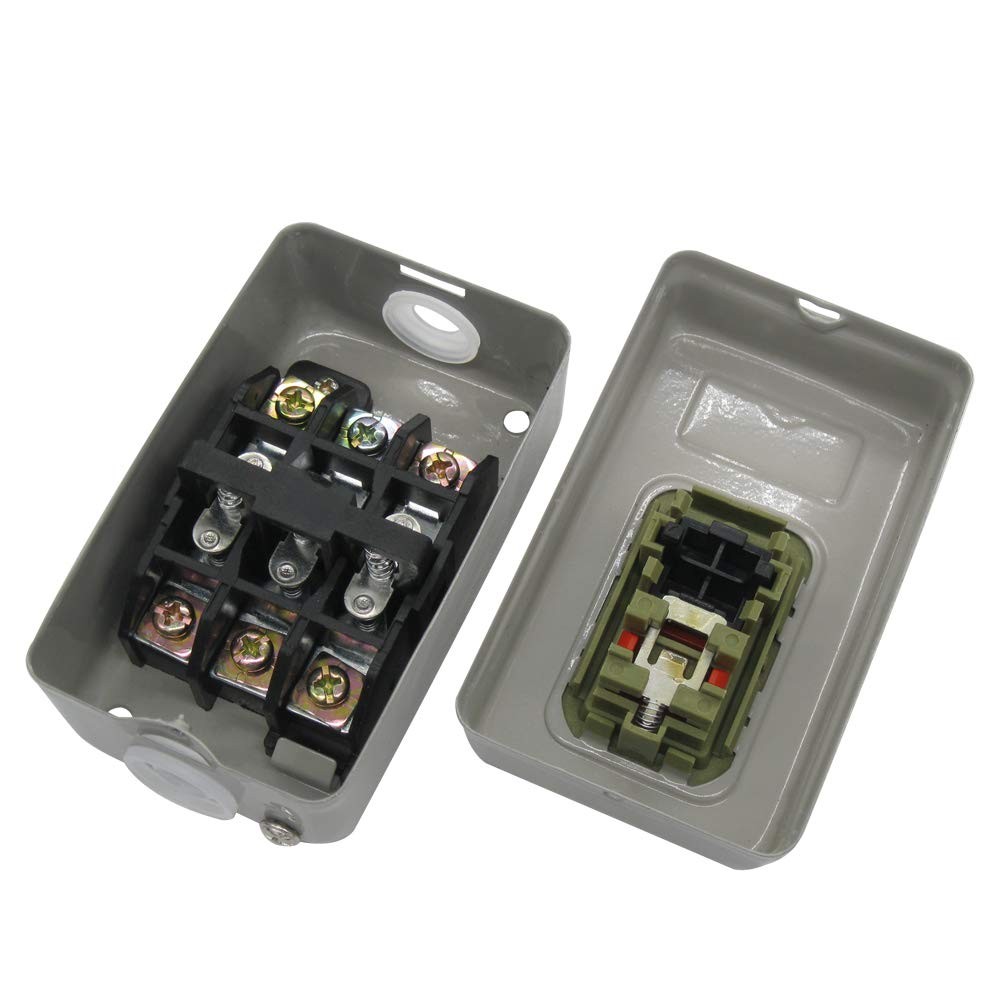 AC 220V/380V Push Button Switch On/Off Start Stop Switch 3 Phase Self Lock Elect