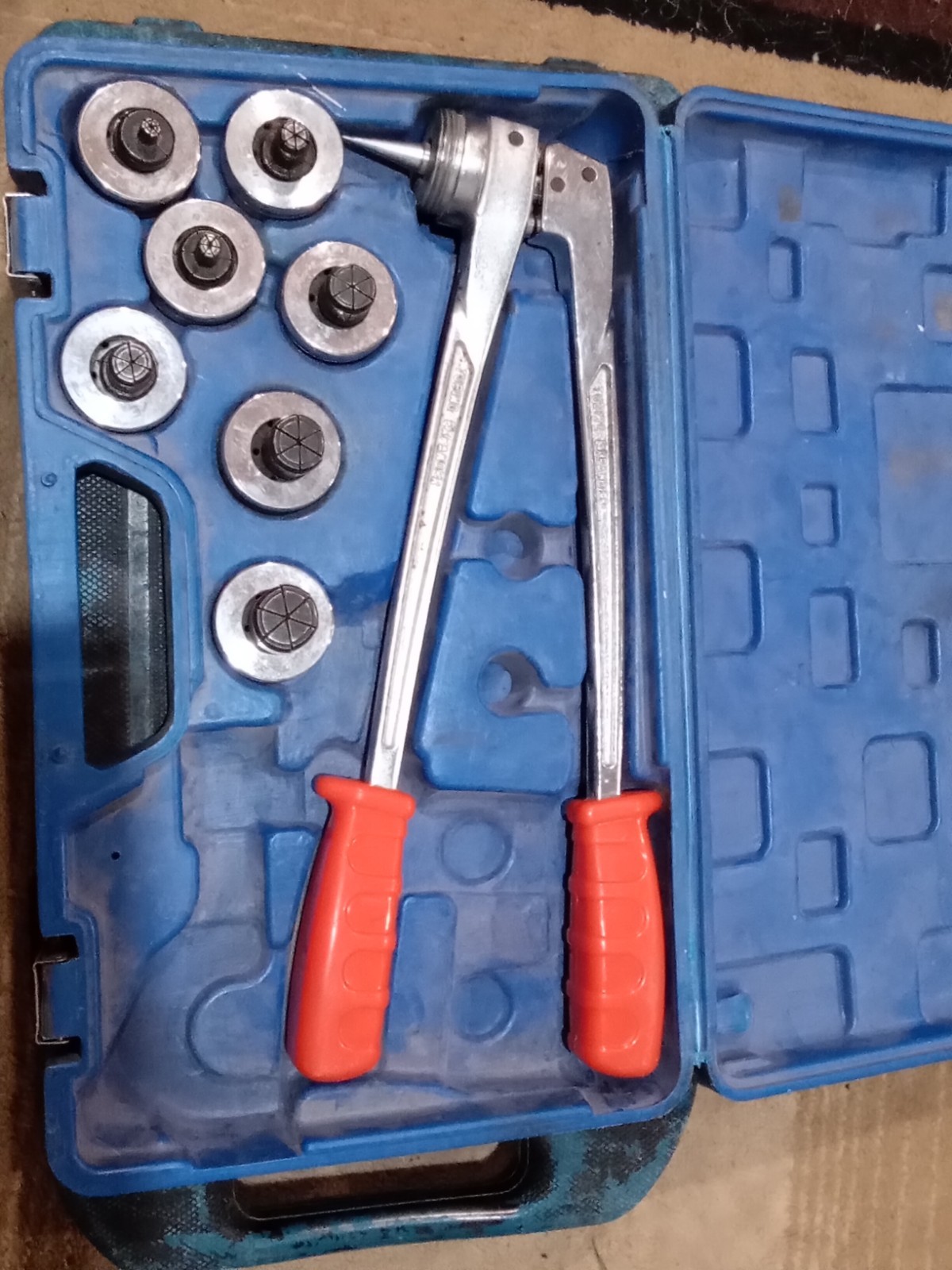Tube Expander Tool Kit Steel with Expander Heads and Plastic Carry Case