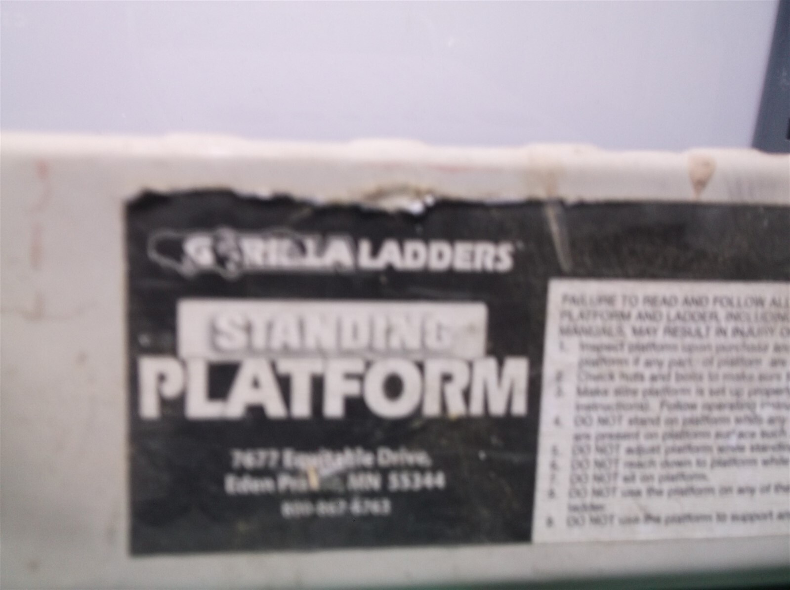 Gorilla Ladders Standing Platform. Heavy Duty Platform for Ladders