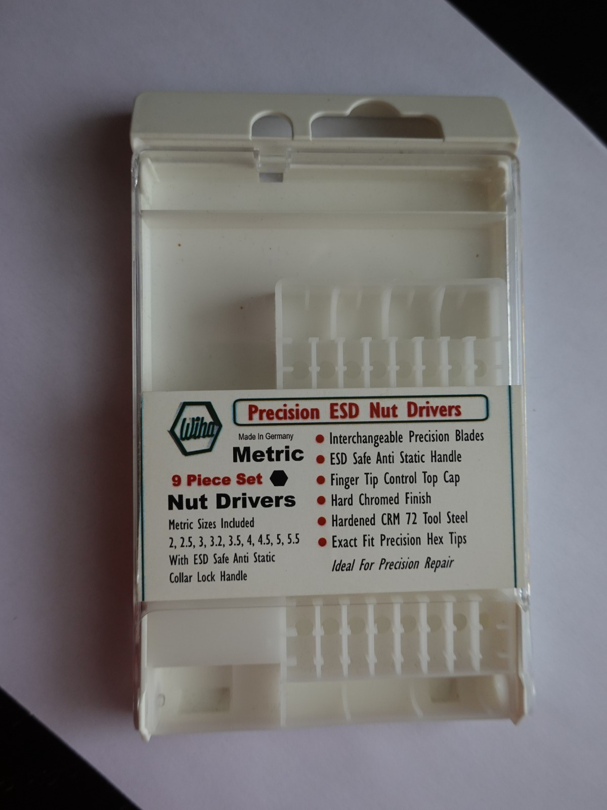 Wiha Storage Box Case Stand for Precision ESD Nut Drivers 6.25" x 3.75"