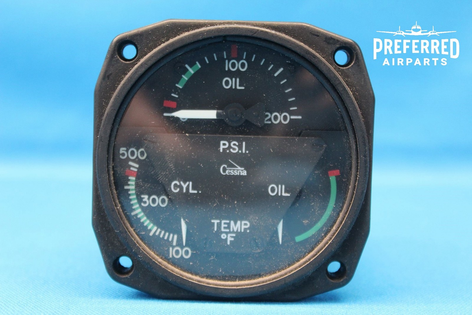 Used Cessna Weston 3 in 1 Engine Gauge Indicator, p/n CM2634N3 (28074)