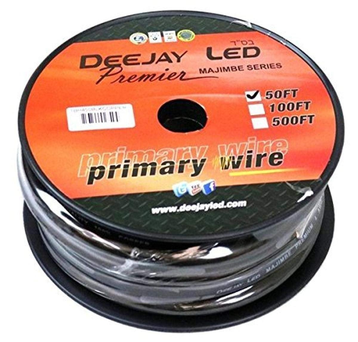 Four Gauge Thick Type Power Cable 50 Foot Length On Spool Black Aluminum...
