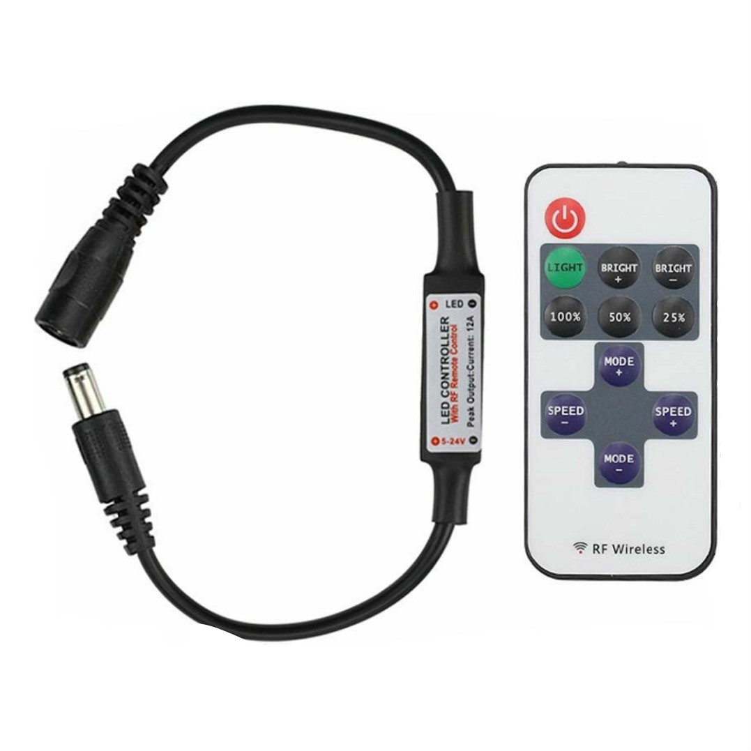 12V-24V LED Dimmer Controller High Power 12A Single Color RF Wireless