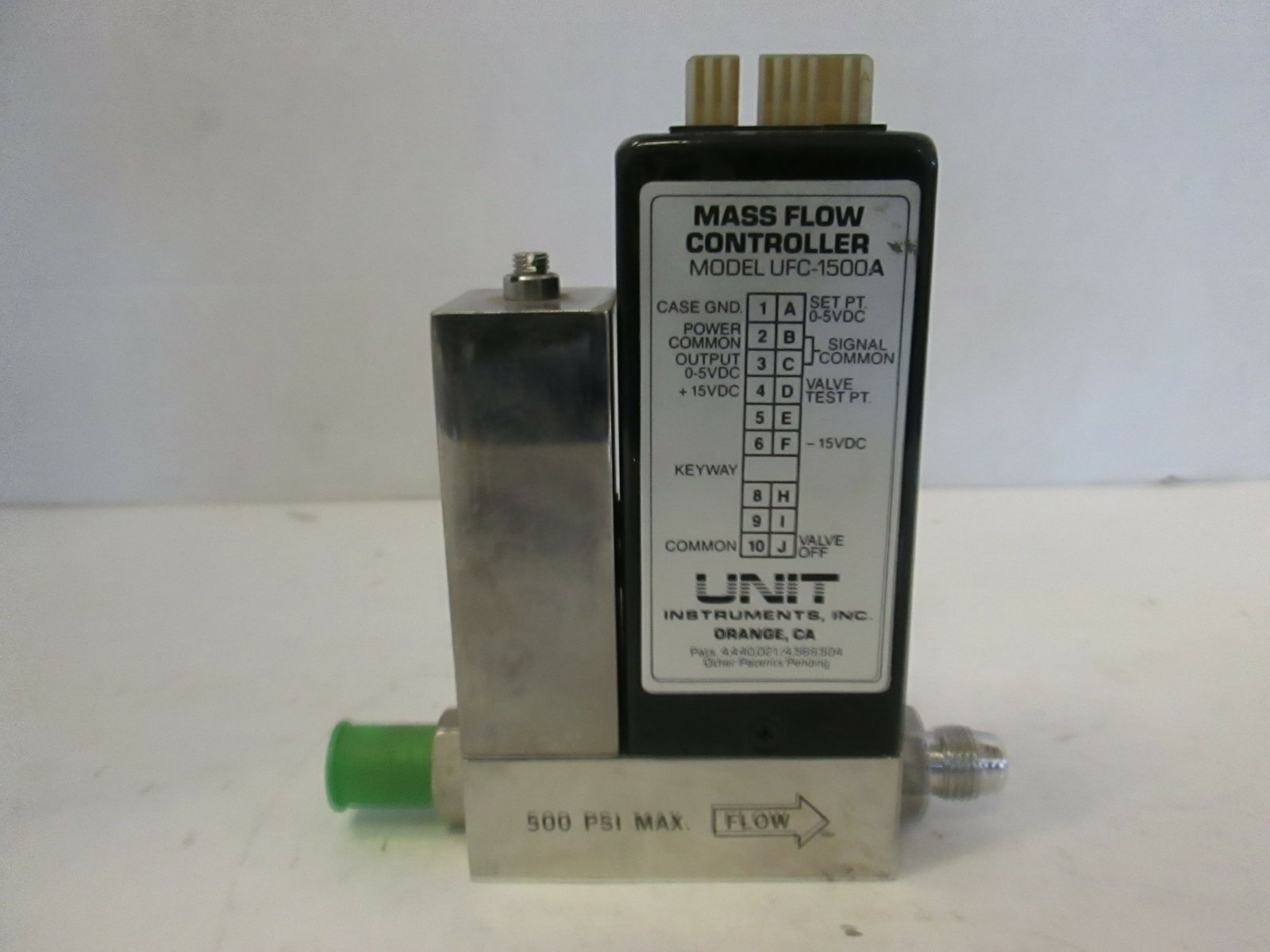 Unit UFC-1500A, Mass Flow Controller MFC, O2, 400 SCCM, Used