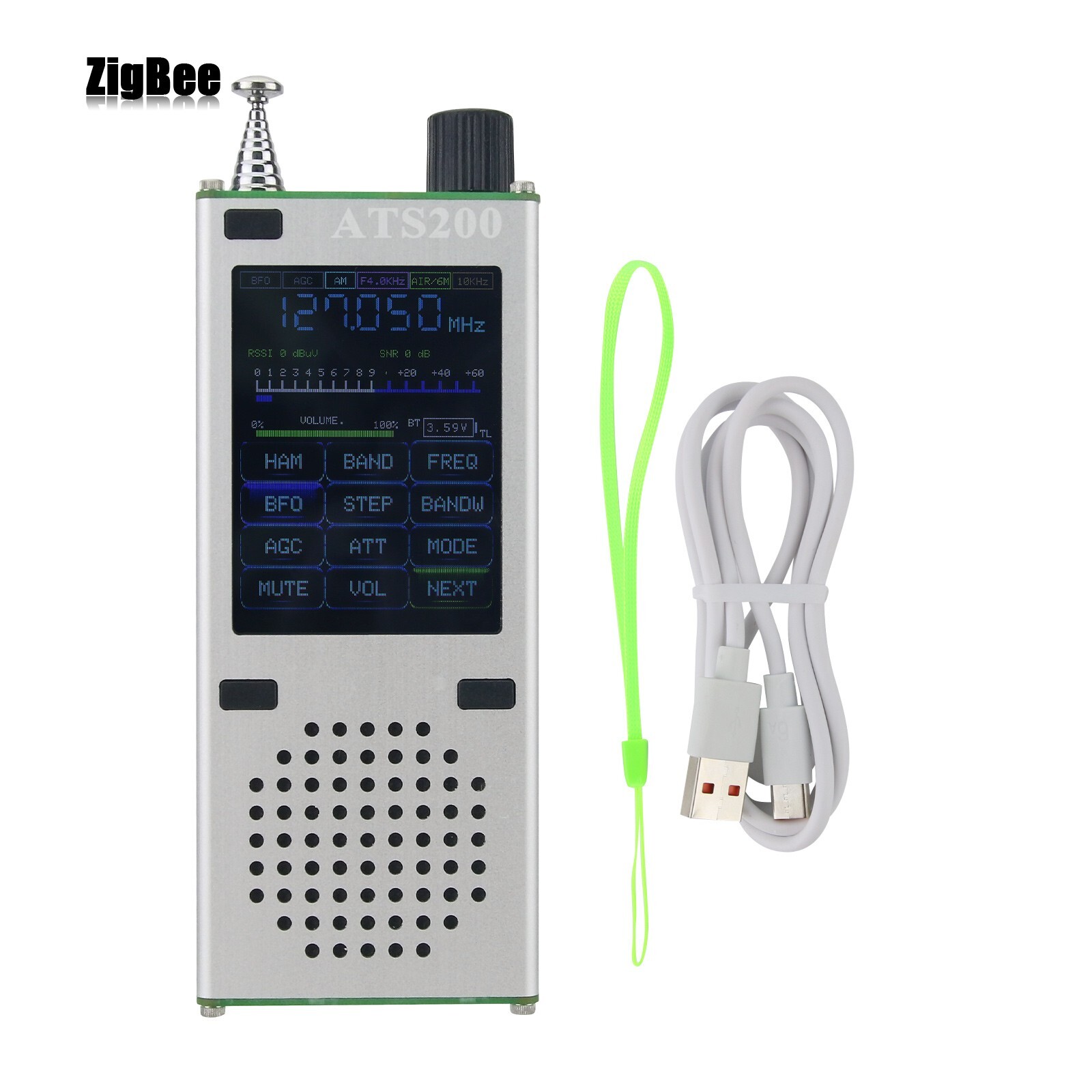 ATS200 Full Band Radio Receiver Portable Aviation Band Radio SSB LSB FM AM