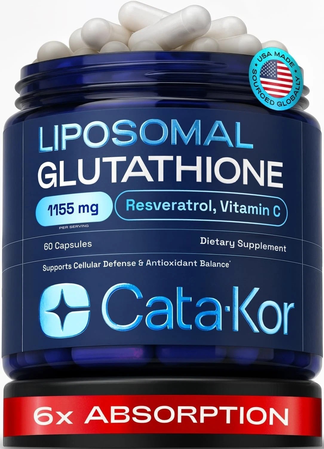 Liposomal Glutathione 1000Mg – Ultra High Absorption with Resveratrol, Vitamin C