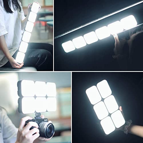 2 Pack VL100C Bi-Color LED Video Light on Camera,Mini Rechargeable VL100C*2