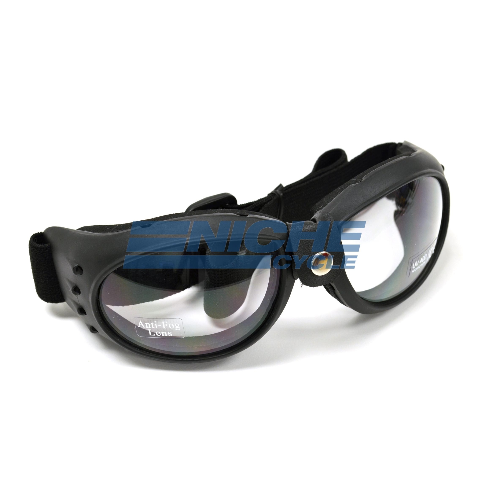 Bandito Velocity Motorcycle Biker Goggles Glasses Clear Lens