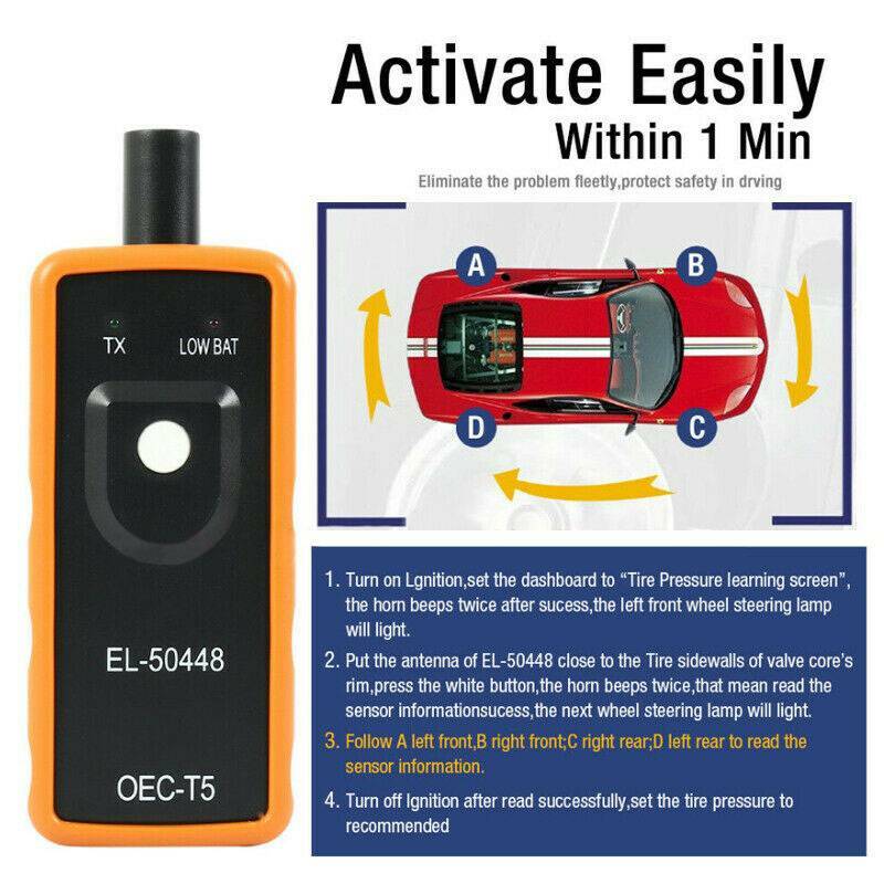 EL50448 TPMS Reset Relearn Tool Car Tire Pressure Sensor For GM Vehicles