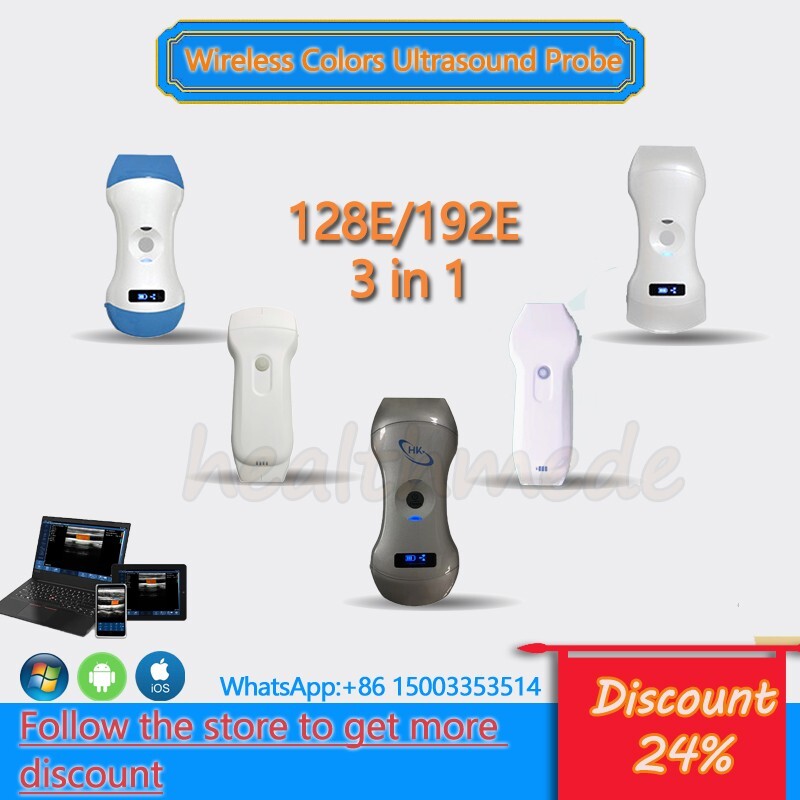Wifi Wireless Ultrasound Scanner Probe for ISO Adroid APP Windows W/carryingcase