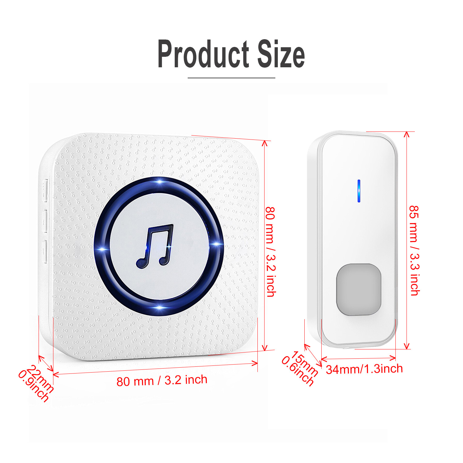 Big House Multi Point Call Multi Point Receive Doorbell Set 3 Button 3 Receivers