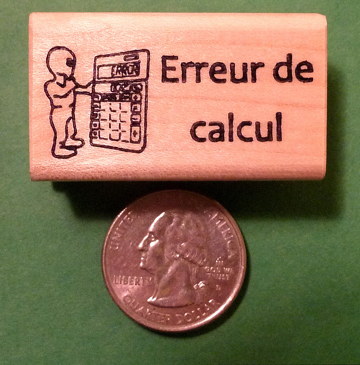 Erreur de calcul - French Teacher's Wood Mounted Rubber Stamp