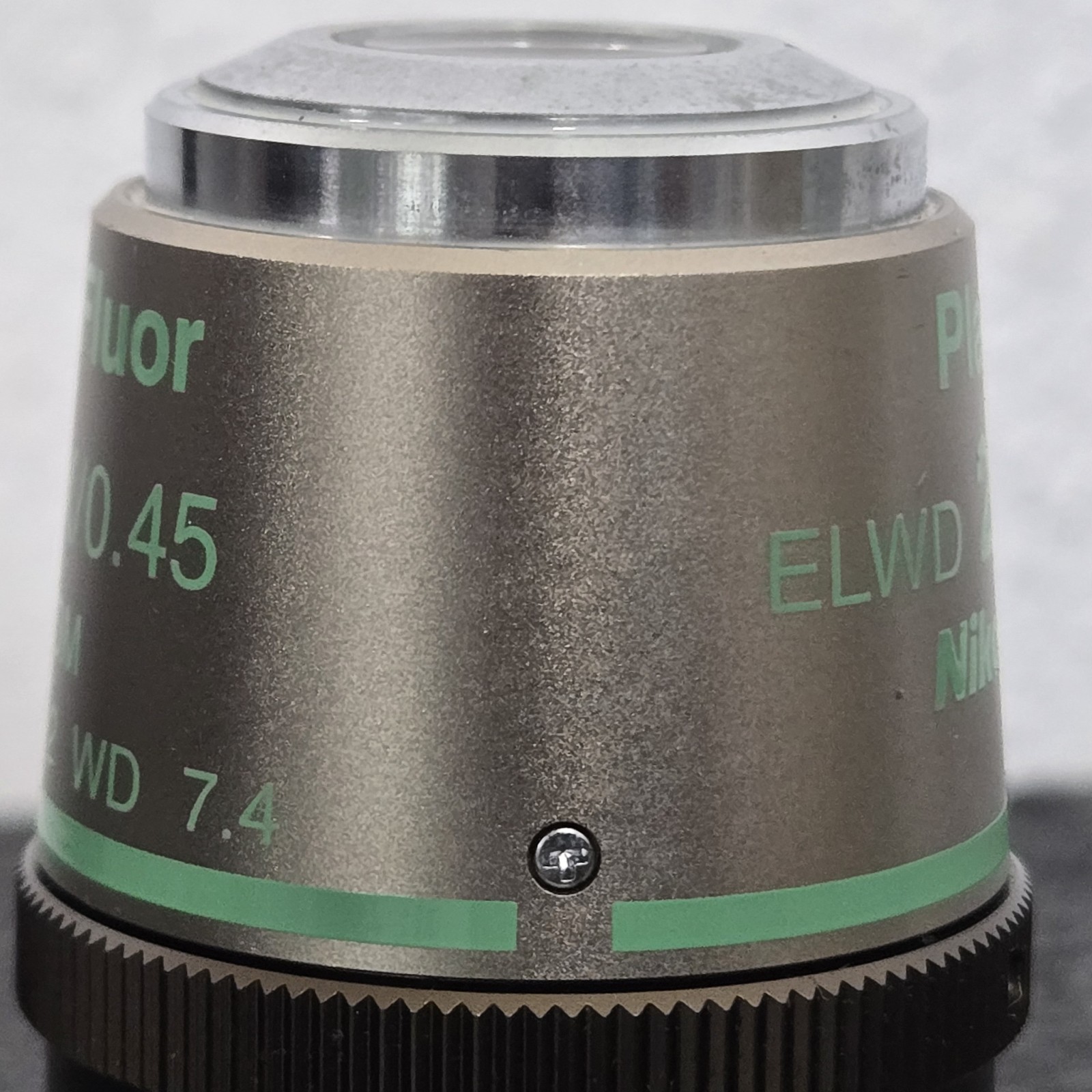 Nikon Microscope Objective ELWD 20x/0.45 Plan Fluor PH1 DM ∞/0-2 WD 7.4