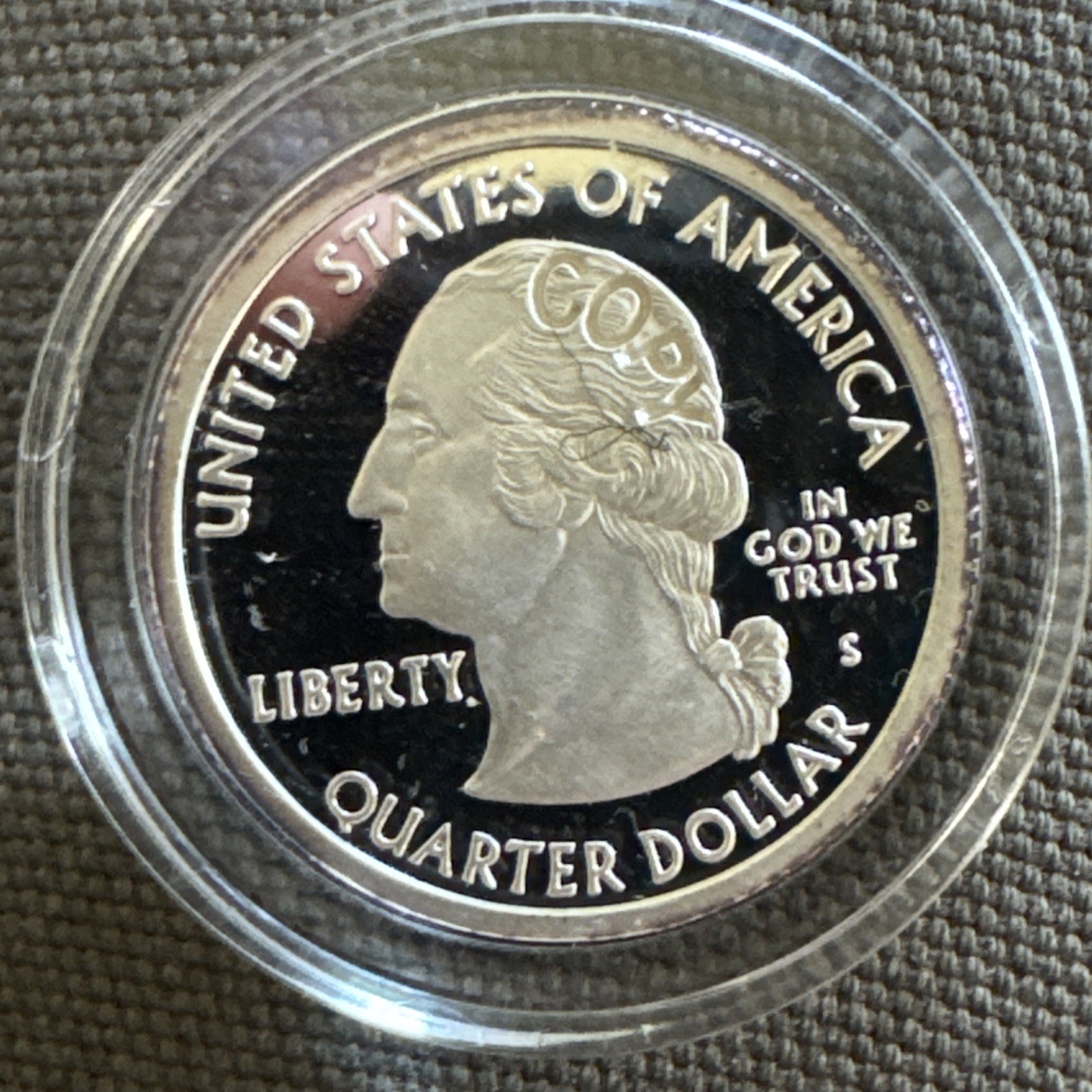 2004-S WASHINGTON DC QUARTER PROOF SILVER CLAD COPY RARE