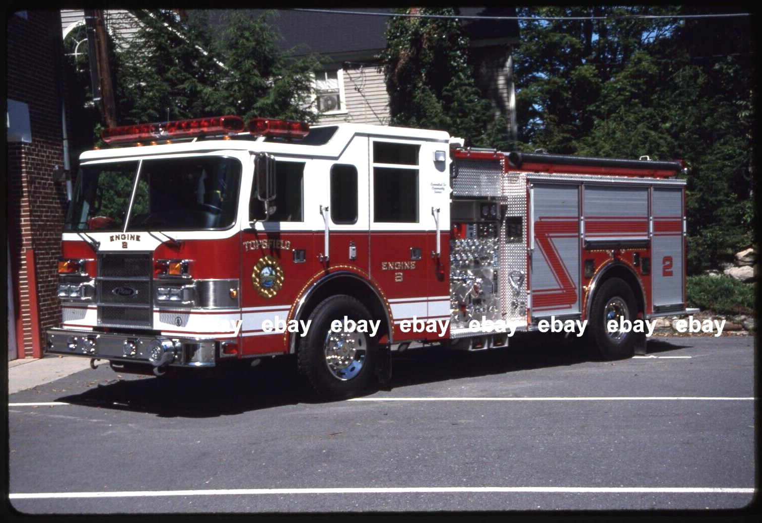 Topsfield MA 2001 Pierce Dash pumper Fire Apparatus Slide