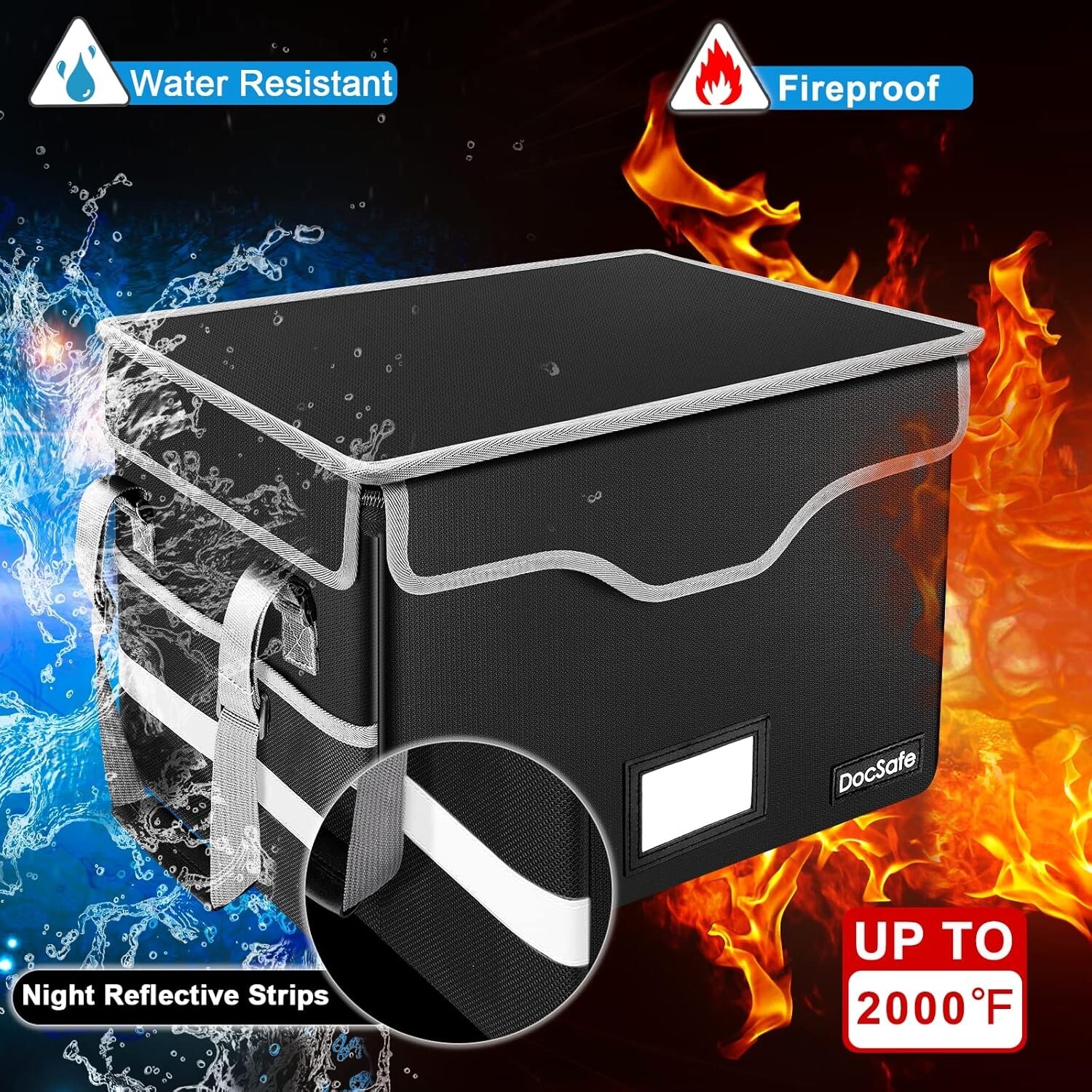 Waterproof and Dustproof Fiile Box with Lock - Collapsible Storage Solution