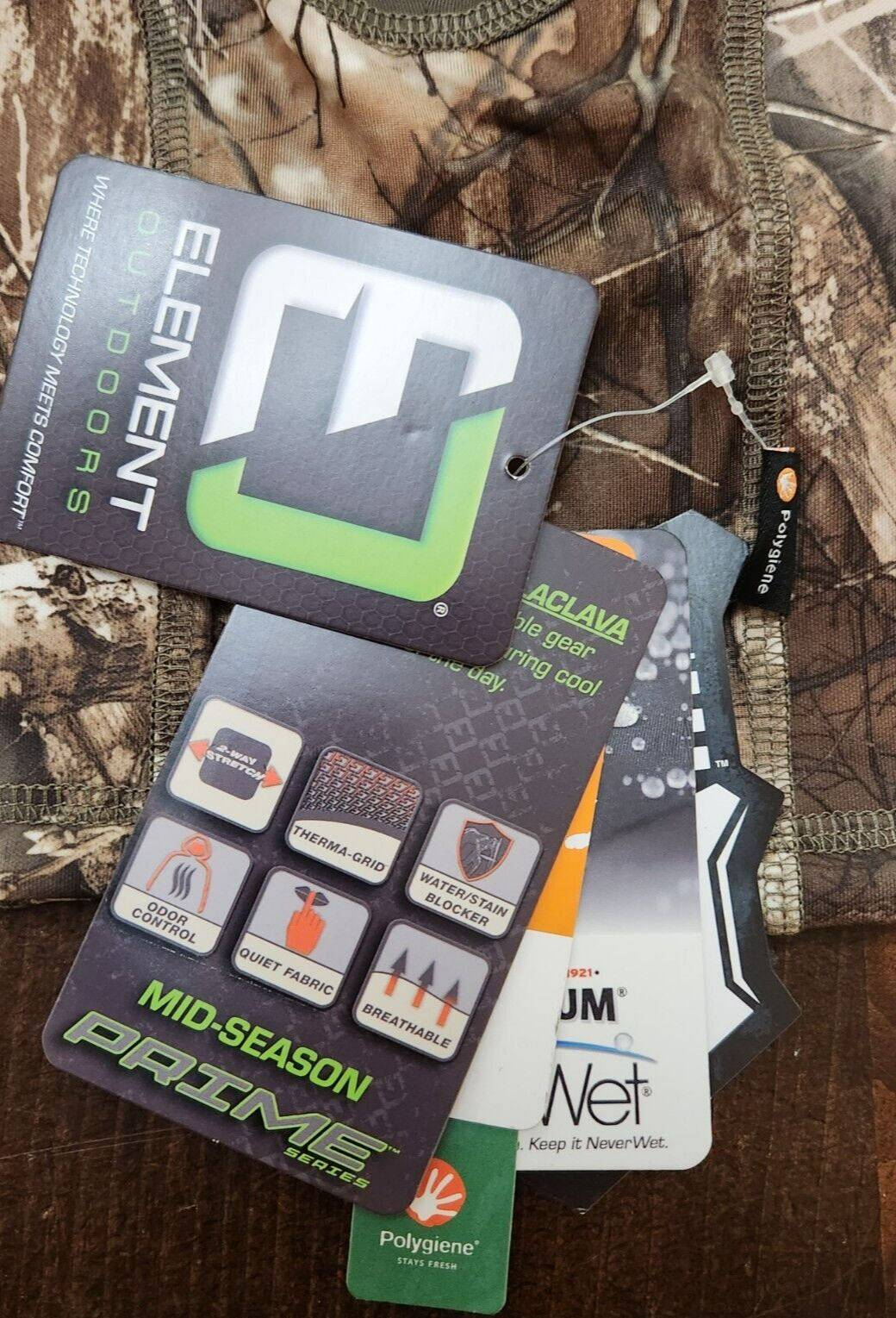 Element Outdoors Mens Prime Series Midseason Facemask Hunting Balaclava NWT $38