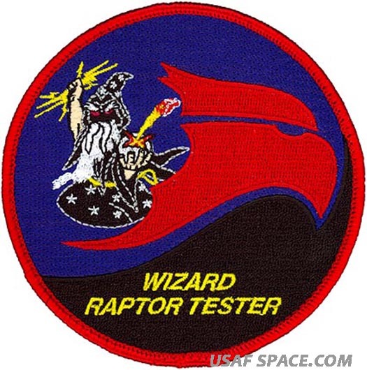 USAF 411th FLIGHT TEST SQUADRON - WIZARD RAPTOR TESTER - ORIGINAL VEL PATCH