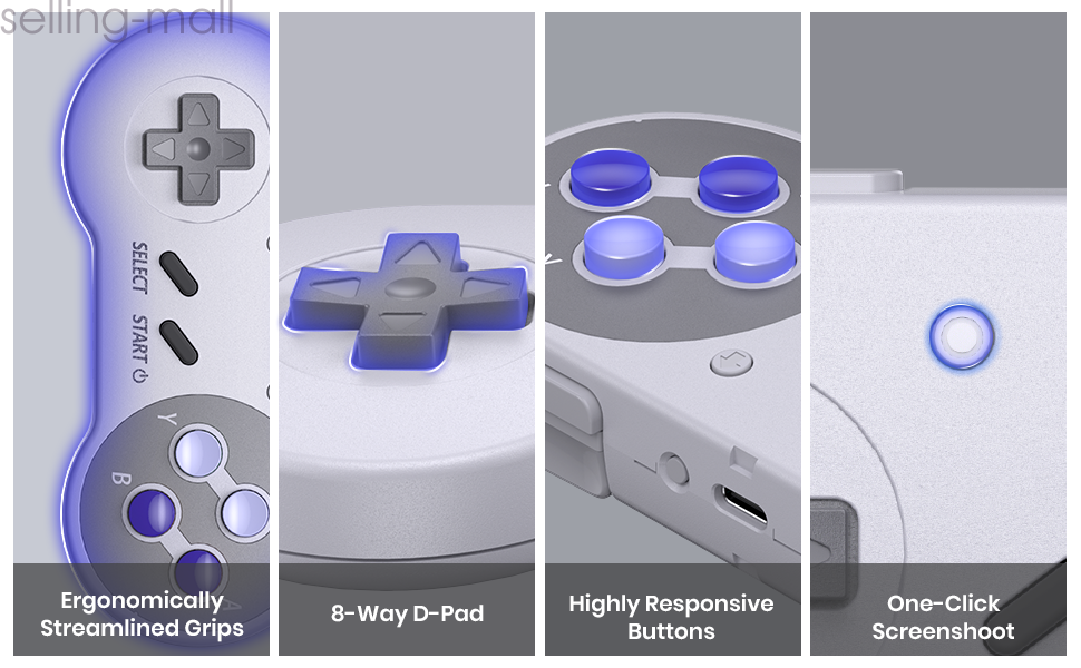 Wireless Switch Online Controller SNES Gamepad for Switch PC Steam Raspberry