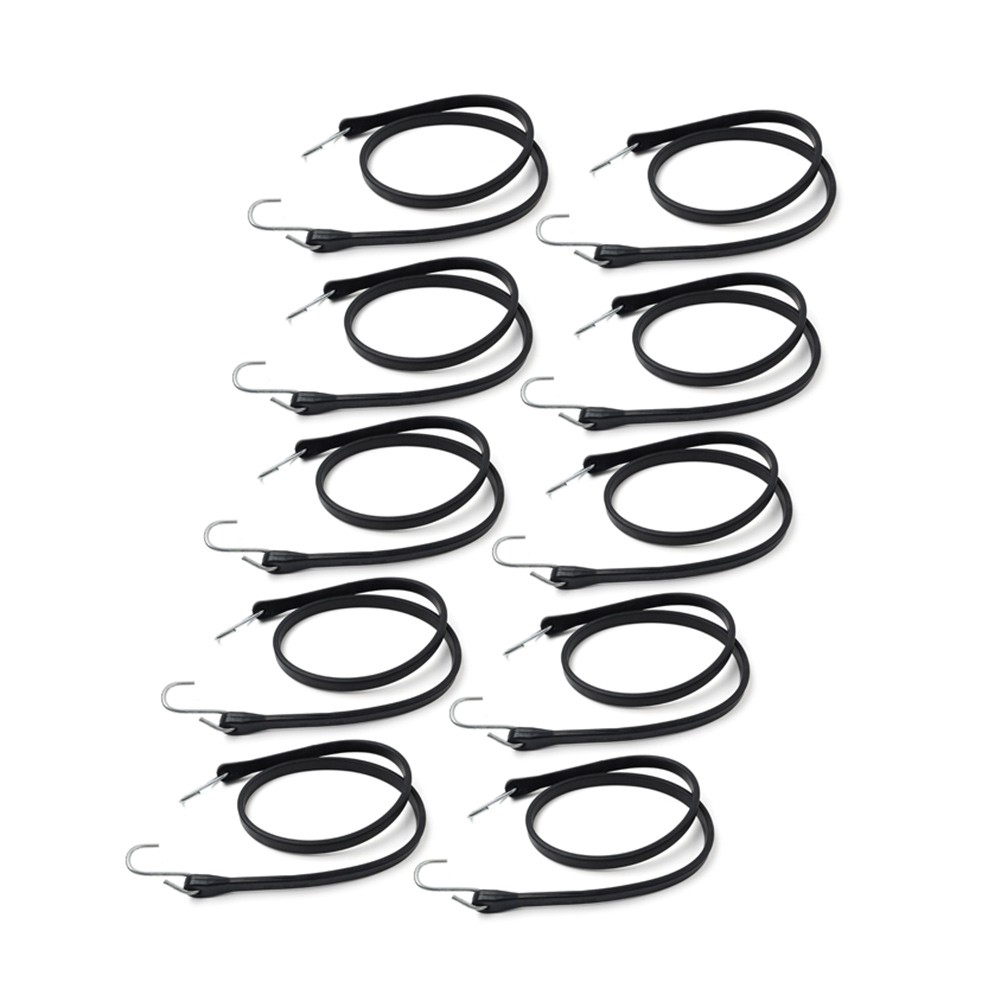 41" Heavy Duty Rubber Tarp Straps Tie Down Bungee Cords With Hooks
