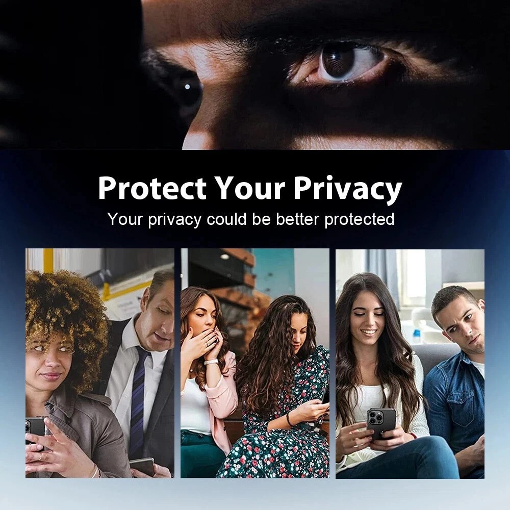Privacy Screen Protector For iPhone 13 14 15 16e 17 Pro Max Air Edge Full Cover