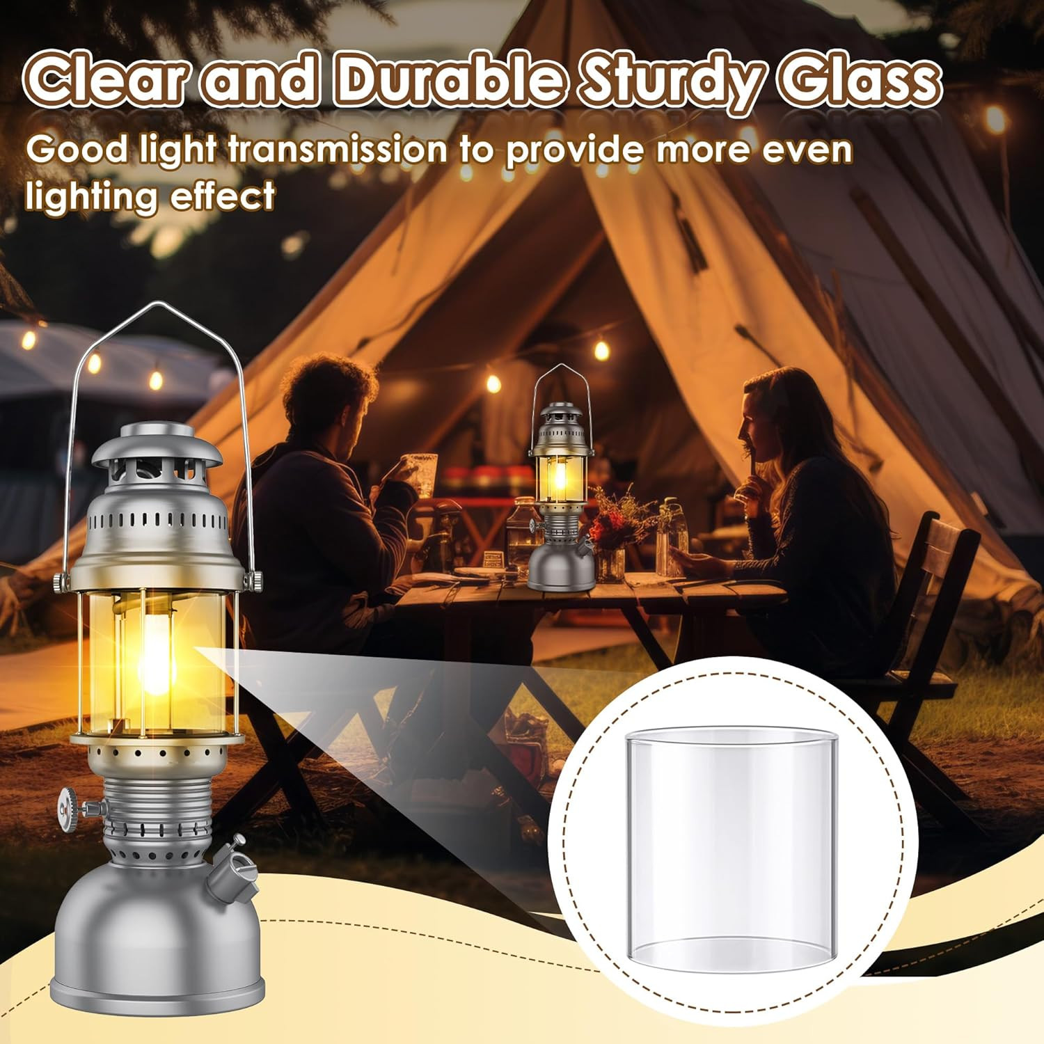 Clear Replacement Globe for Coleman Propane Lanterns - Outdoor Camping Essential