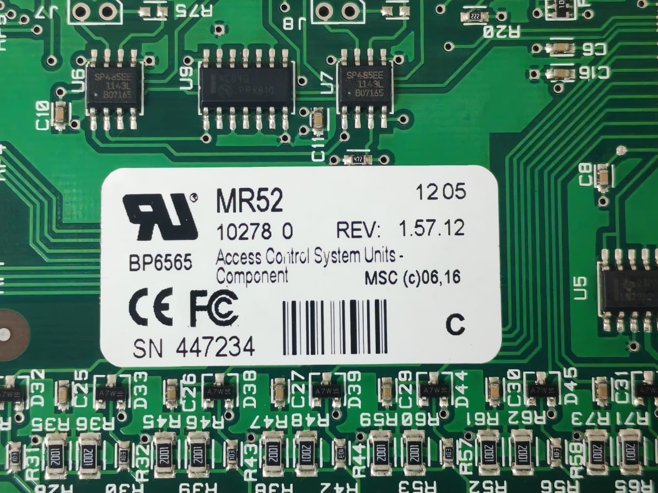Mercury MR52 10278 0 REV 1.57.12 Dual-Card Reader Interface Panel-new