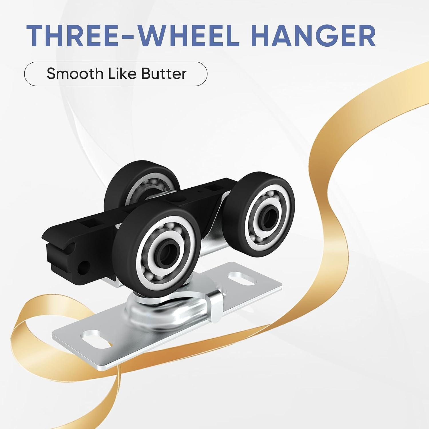JUBEST 5FT Pocket Door Hardware Track Set 56.7" Sliding Kit