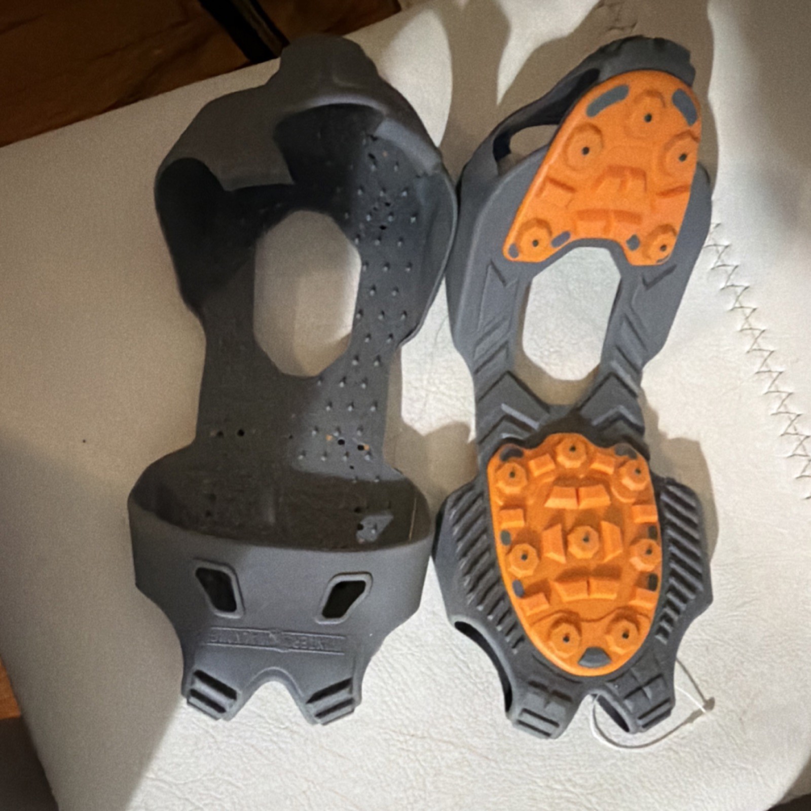Yaktrax Black Orange Portable Reusable Traction Cleats for Winter Sport