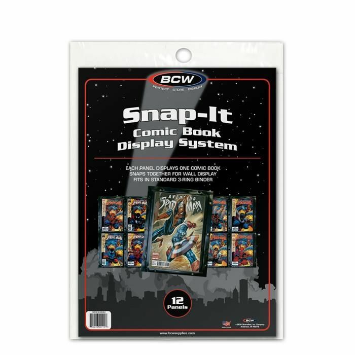 4 packs of 12 (48) BCW Comic Book Black Snap-It Panels