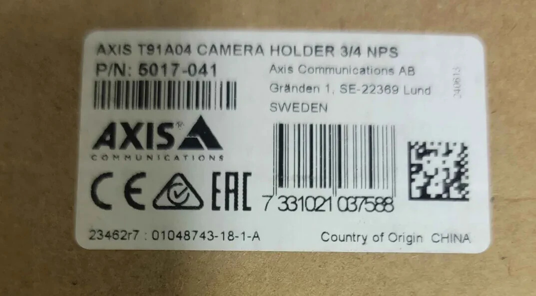 AXIS T91A04 Camera Holder 3/4" NPS 5017-041