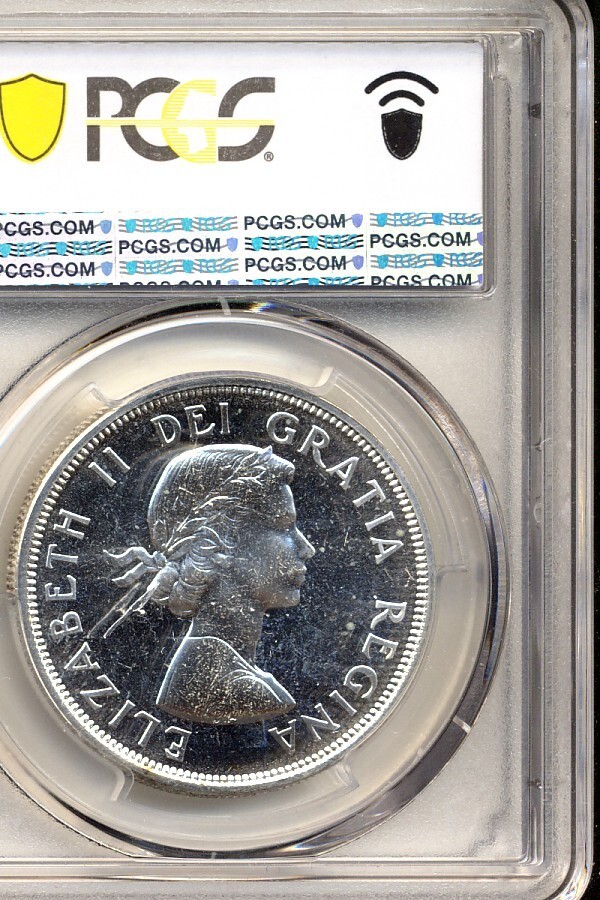 1964 PCGS PL66 CANADA CONFEDERATION NO DOT SILVER DOLLAR