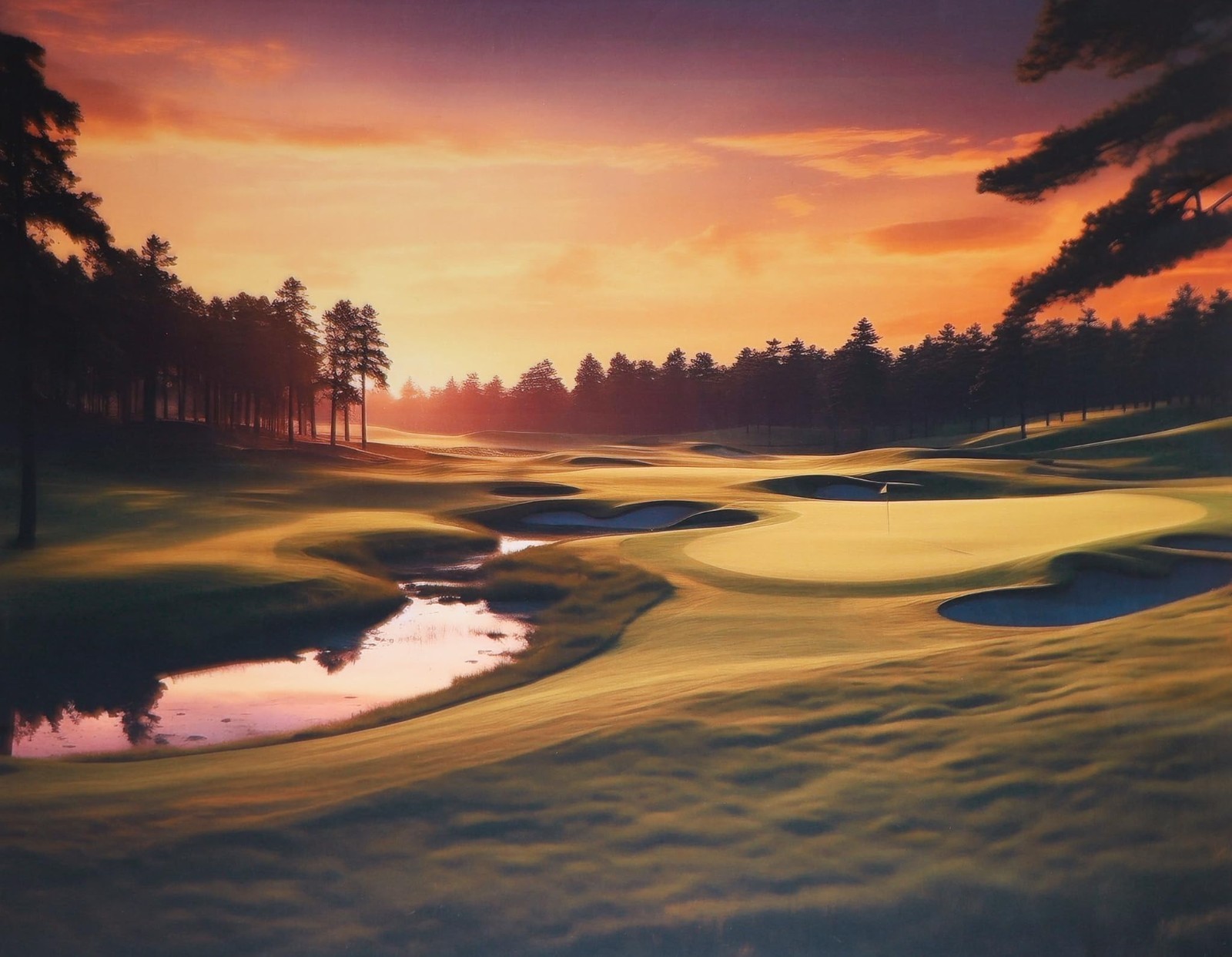 36" X 44" Panel Aim For The Green Golf Cotton Fabric Panel D667.88