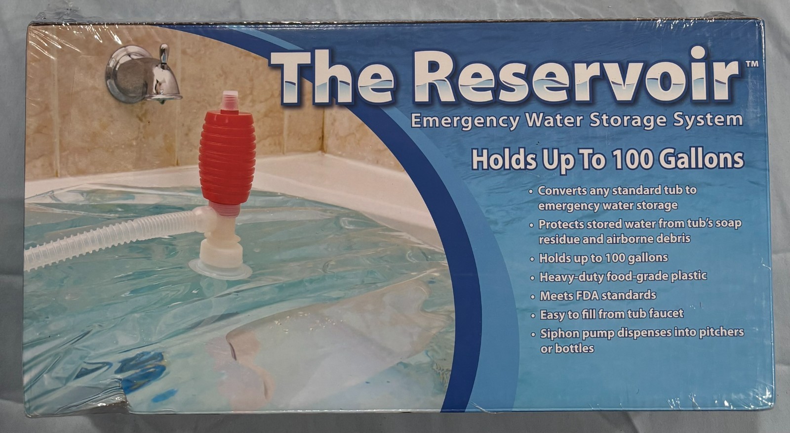 The Reservoir Emergency Water Storage System 100 Gallons, New In Box, prepper