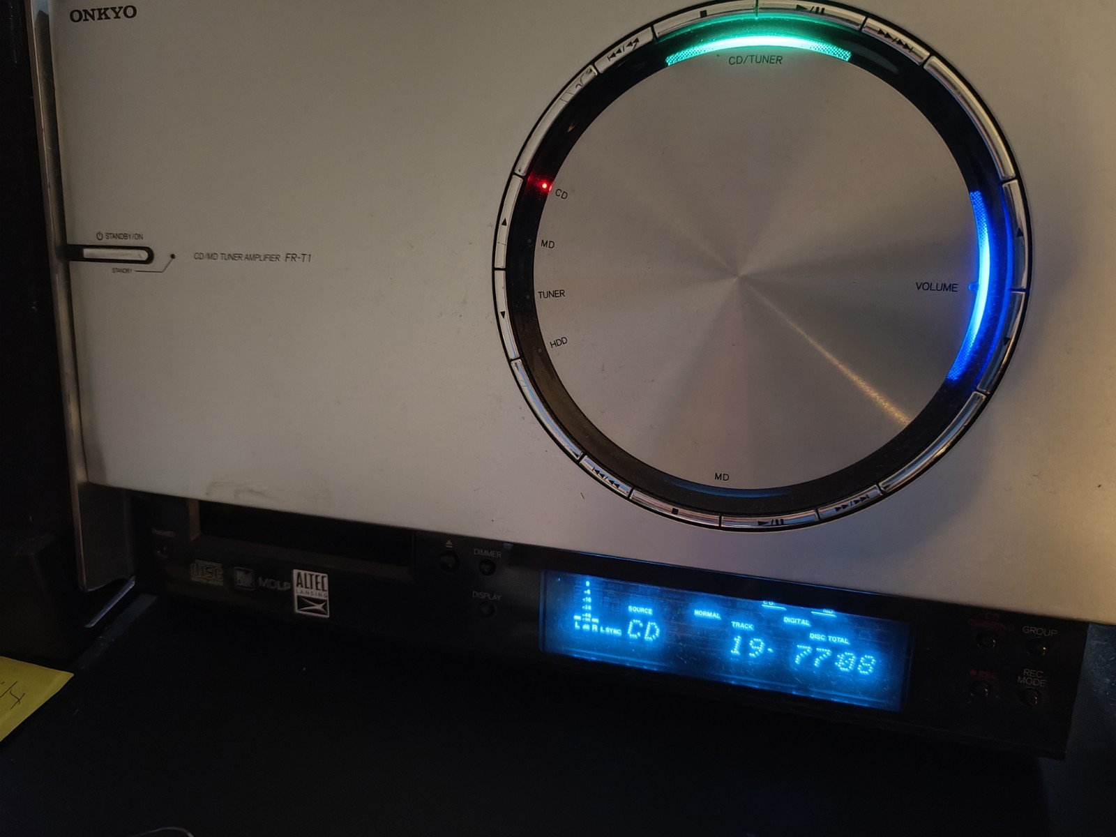 ONKYO D-T1 CD MD Player Silver Operation Confirmed w/remote