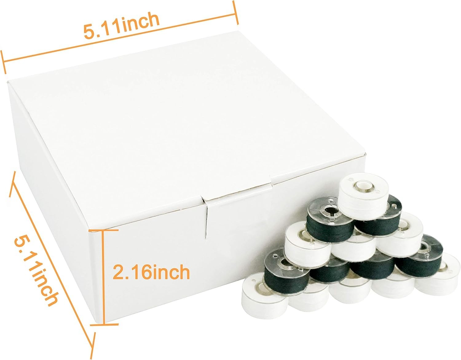 Professional Quality 144pcs Prewound Bobbin Thread Set - Plastic Bobbins
