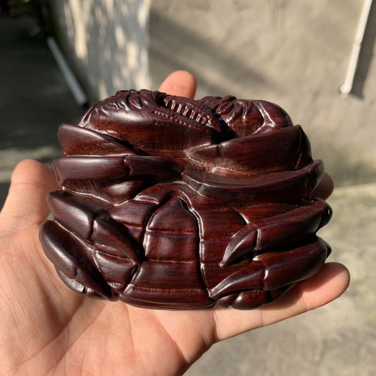 Ebony Wood Crab Figurine 8cm New Design Wealth Decor Housewarming Gift