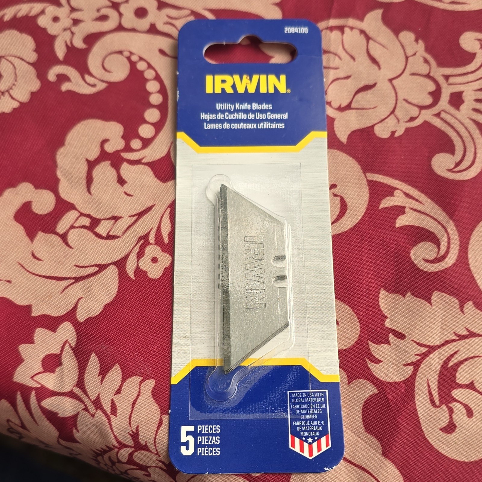 IRWIN 2084100 Utility Knife Blades Steel 2 in Silver 5-Piece