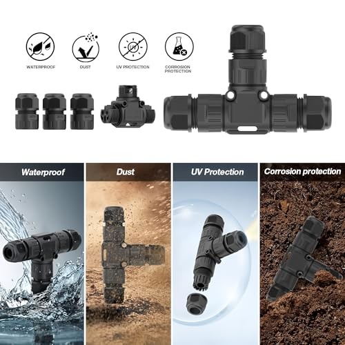 IP68 Waterproof 3-Way 3-Pole Cable Connectors – UL Listed Electrical Junction