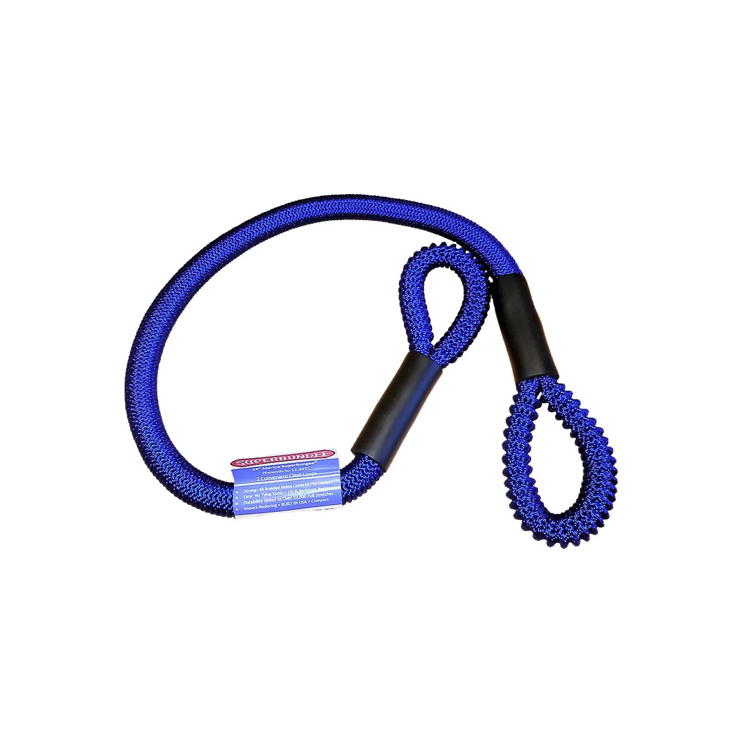 SuperBungee Blue 24 in. Marine Cord with Looped Ends