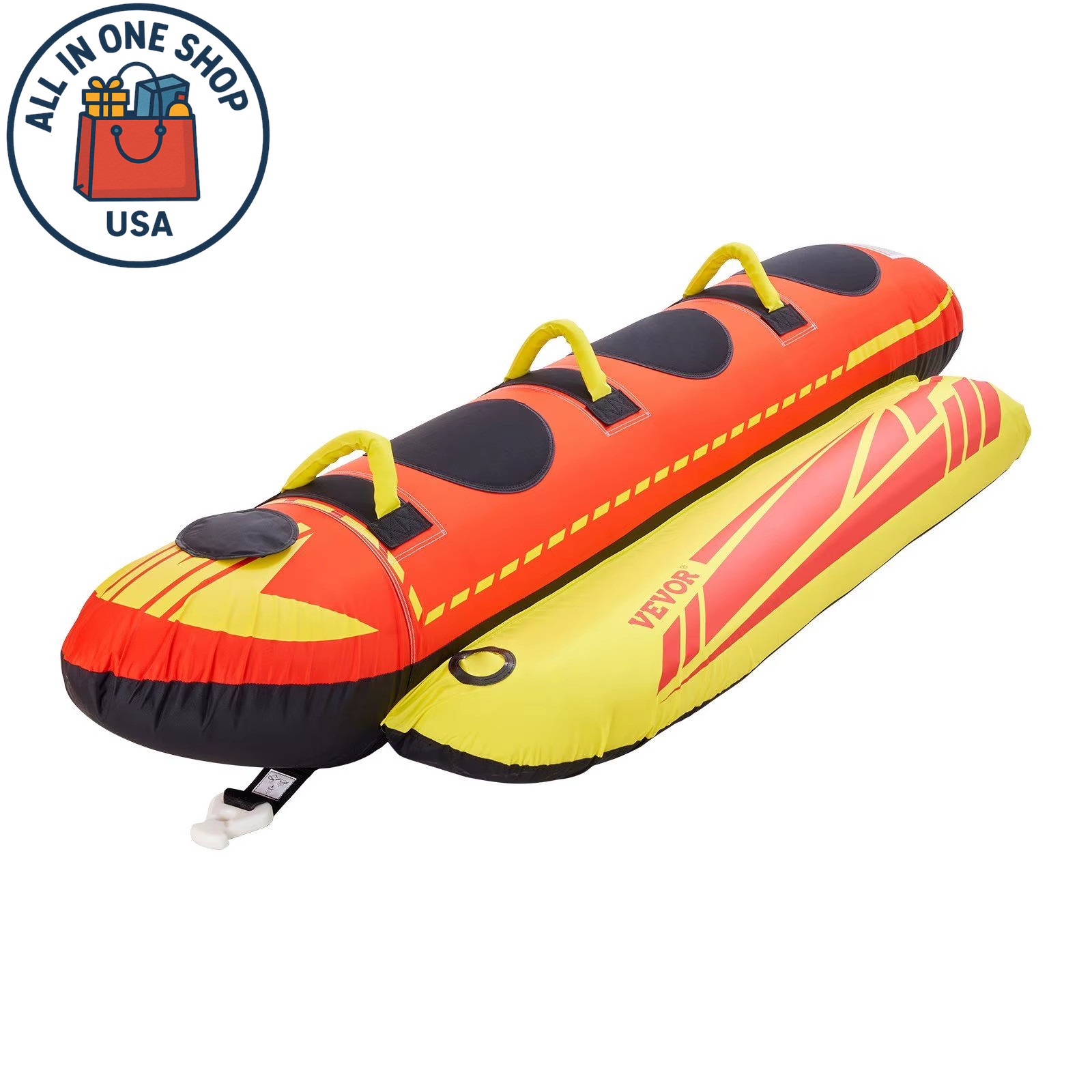 Vevor 3 Person Towable Tube 510Lbs Inflatable Boat Tube