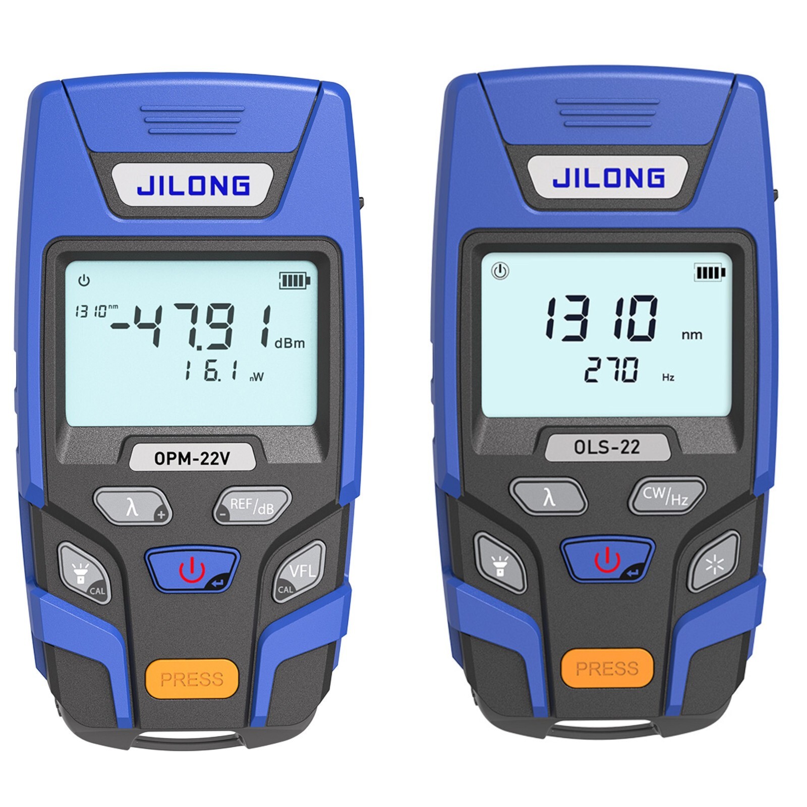 JILONG Fiber Optic FTTH Tester Power Meter OPM-22V+ OLS22 SM Fiber Light Source