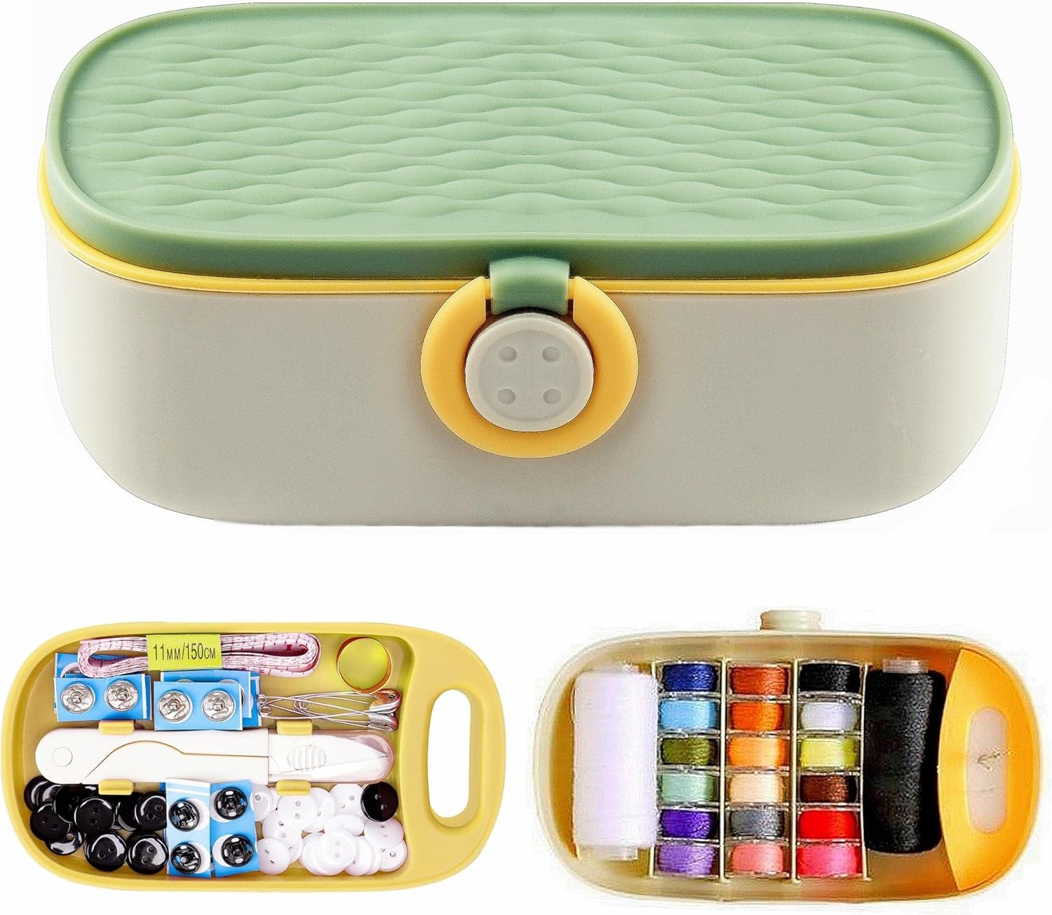 FKOG Sewing Project Kit, 135 Pcs Family Supplies Repair Kit Traveler...