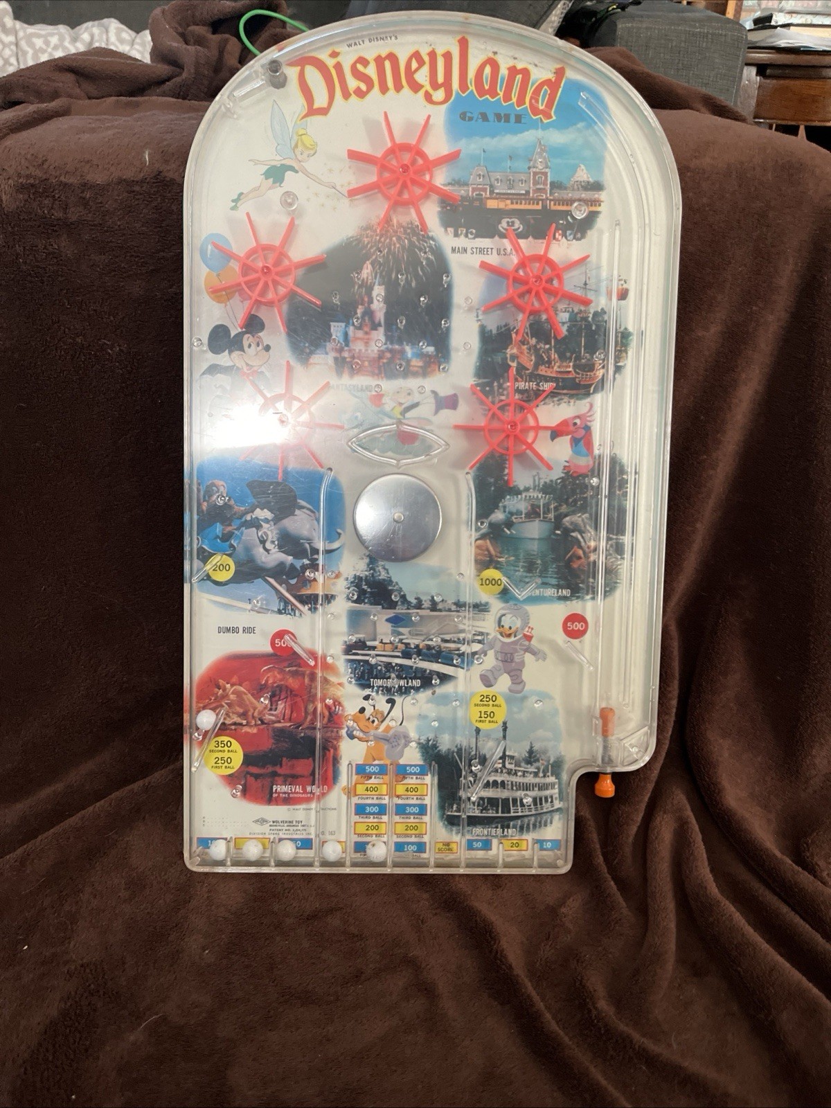 1960s Walt Disney Table Top Pinball Game In Good Condition