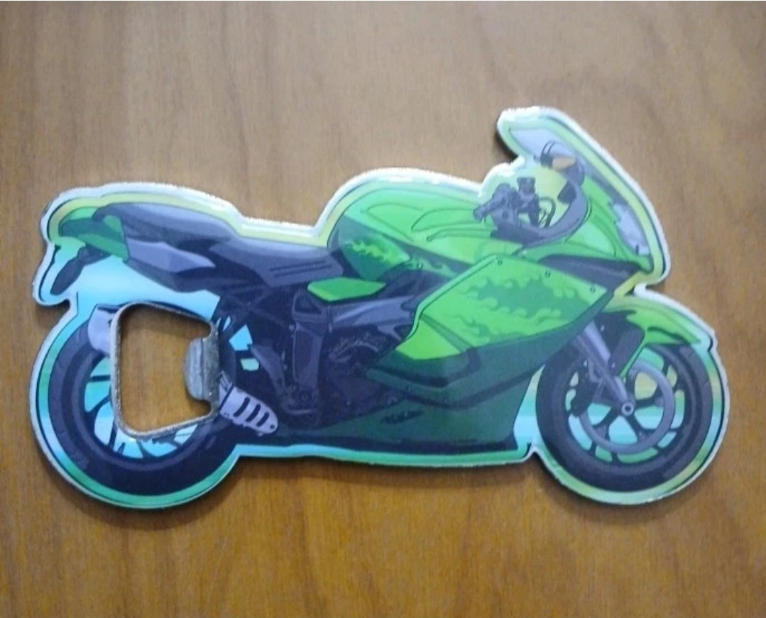 Bottle  Opener * {{  Sports Motorcycle }} * Heavy  Duty  Steel *  Magnet