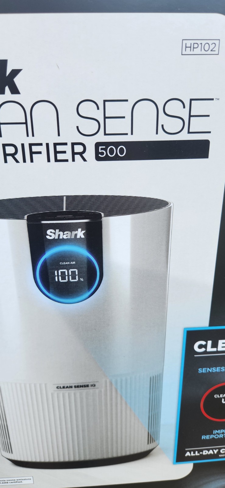 Shark HP102 Air Purifier with True HEPA Clean Sense IQ, Odor Lock - White NEW