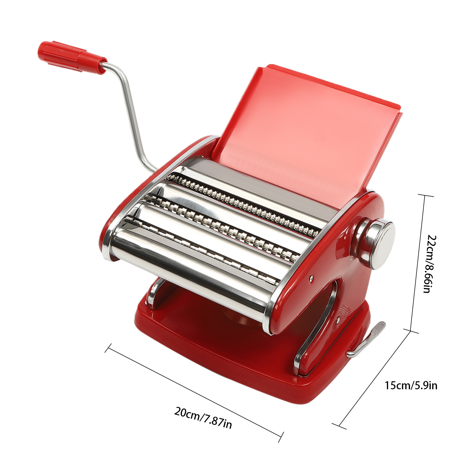 401 Stainless Steel Pasta Maker Machine With 6 Adjtable Thickness Settings US~