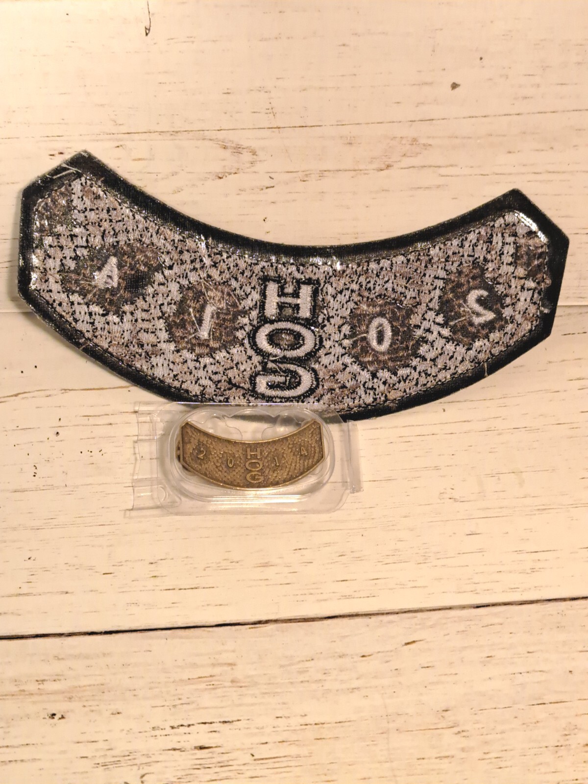 Harley Davidson HOG 2014 Rocker Patch and Pin No Frays Clean Patch