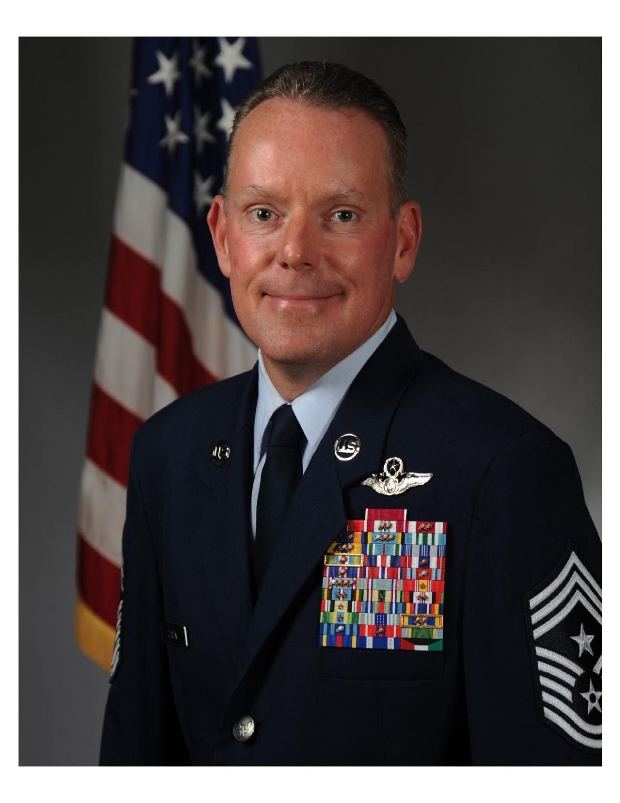United States Air Force Sergeant Cory Olson 8x10 Photo On 8.5" x 11"