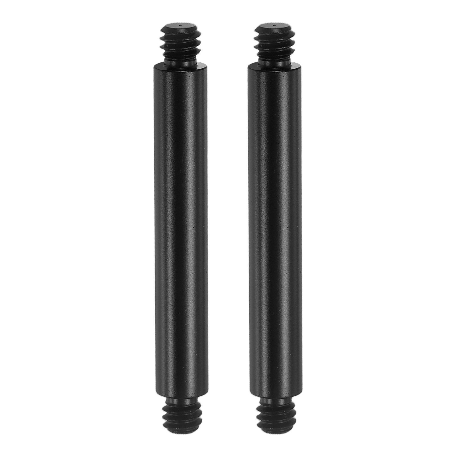 2" Metal Extension Rod, 2Pcs 1/4"-20 Male to Male Thread Tripod Tube Black